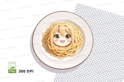 Cute anime character noodle dish mockup Product Image 1