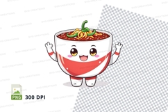 Cartoon bowl of spaghetti clipart Product Image 1