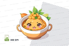 Cartoon soup bowl clipart png Product Image 1