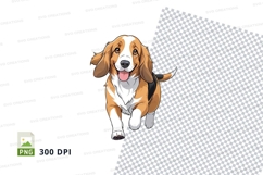 Clipart png of a basset hound dog Product Image 1