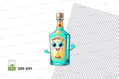 Cartoon tequila bottle mockup Product Image 1