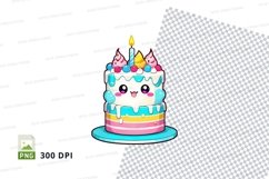 Cute cartoon birthday cake clipart png Product Image 1