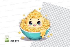 Cute cartoon popcorn character in a bowl mockup Product Image 1