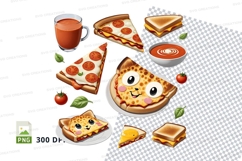 Pizza and sandwich clipart png collection Product Image 1