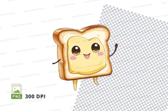 Cartoon toast clipart png Product Image 1