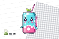 Cute cartoon soda can clipart png Product Image 1