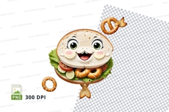 Cartoon sandwich clipart png Product Image 1