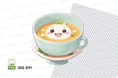 Coffee cup with cartoon face clipart png Product Image 1