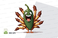 Cartoon pepper clipart png Product Image 1