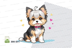 Cartoon yorkshire terrier clipart png Product Image 1