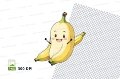 Cartoon banana clipart png Product Image 1
