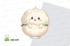 Cute cartoon baozi clipart png Product Image 1