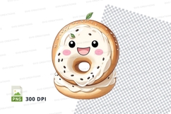 Cute cartoon doughnut clipart png Product Image 1