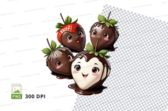 Chocolate covered strawberries clipart png Product Image 1