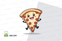 Cartoon pizza slice clipart png Product Image 1
