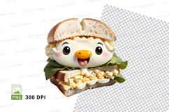 Cartoon chicken sandwich clipart png Product Image 1