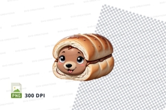 Cartoon dog bread clipart png Product Image 1