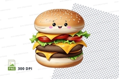 Cartoon burger clipart png Product Image 1