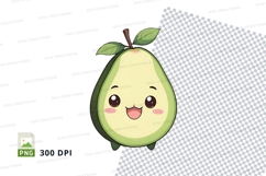 Cute avocado clipart png Product Image 1