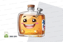 Cartoon bottle of beer mockup Product Image 1