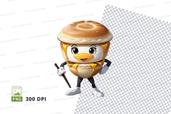 3d cartoon character cupcake mascot mockup Product Image 1