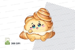 Cartoon croissant character mockup Product Image 1