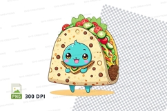 Cartoon burrito clipart png Product Image 1