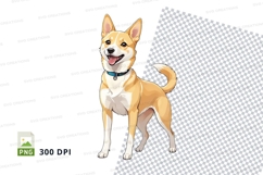 Clipart png of a happy shiba inu dog Product Image 1
