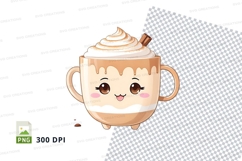 Cute hot chocolate mug clipart png Product Image 1