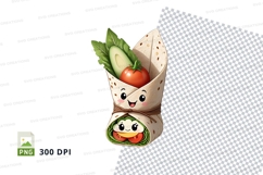 Cartoon wrap food mockup Product Image 1
