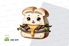 Cartoon bear sandwich clipart png Product Image 1