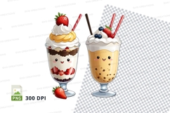 Clipart png - dessert and drink mockup Product Image 1