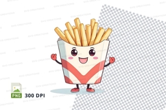 Cartoon french fries character clipart png Product Image 1