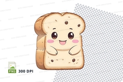 Cartoon bread clipart png Product Image 1