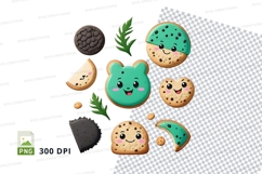 Clipart png illustration of decorated cookies Product Image 1
