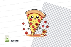 Cartoon pizza slice clipart png Product Image 1