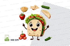 Cartoon sandwich clipart png Product Image 1