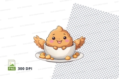 Cartoon chick emerging from egg clipart Product Image 1