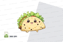 Cartoon taco clipart png Product Image 1