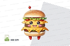 Cartoon burger clipart png Product Image 1
