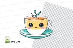 Cute cartoon coffee cup clipart png Product Image 1