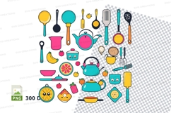 Kitchen utensils and items clipart png Product Image 1