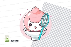 Cute cartoon ice cream clipart png Product Image 1