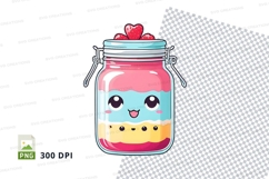 Cute kawaii jar clipart png Product Image 1
