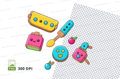 Cute food clipart png collection Product Image 1