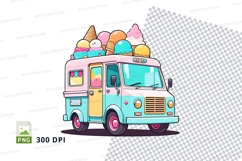 Ice cream truck clipart png Product Image 1