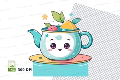Cute teapot clipart png Product Image 1