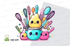 Kawaii kitchen utensils clipart png Product Image 1