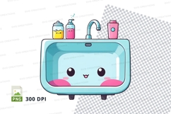 Cartoon bathroom sink clipart png Product Image 1