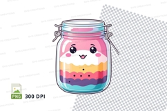 Cute rainbow jar clipart png Product Image 1